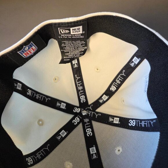 New Orleans Saints Embroidered Hat New Era 39 Thirty Off-White/Black M/L - Picture 12 of 12